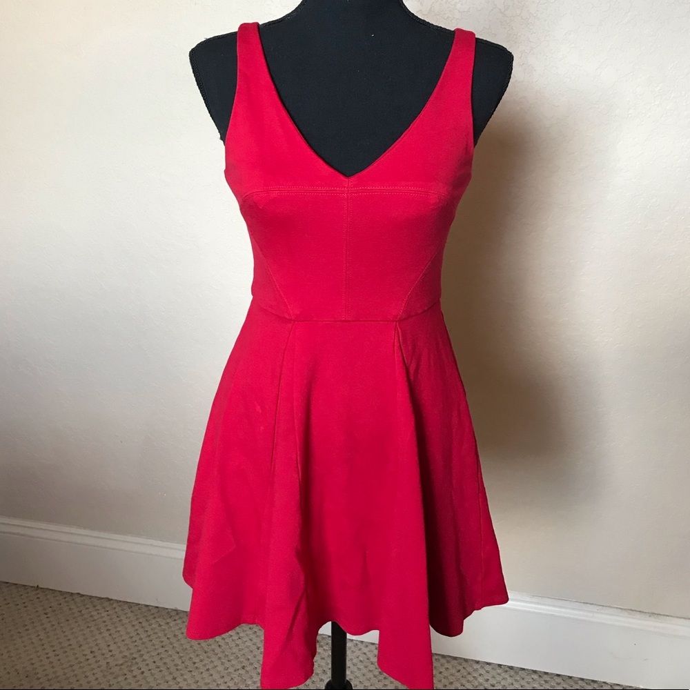 ABS Red cocktail party dress